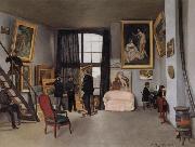 Frederic Bazille The Artist's Studio at 9 Rue de la Condamine in Paris oil painting reproduction